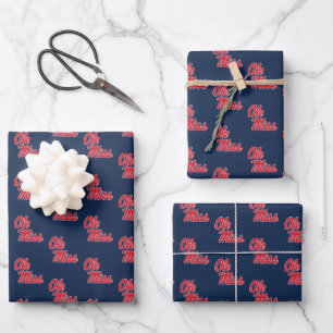 University of Mississippi Ole Miss Script Wrapping Paper Sheet