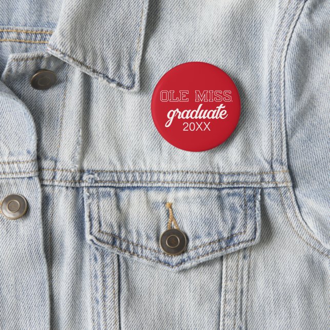 University of Mississippi | Ole Miss Wordmark 6 Cm Round Badge (In Situ)