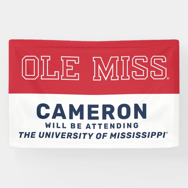 University of Mississippi | Ole Miss Wordmark Banner (Horizontal)
