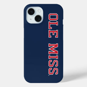 University of Mississippi   Ole Miss Wordmark iPhone 15 Case