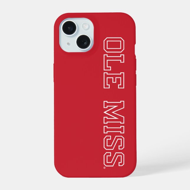 University of Mississippi | Ole Miss Wordmark iPhone 15 Case (Back)
