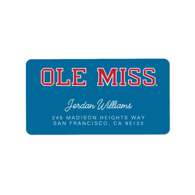 University of Mississippi | Ole Miss Wordmark Label (Front)