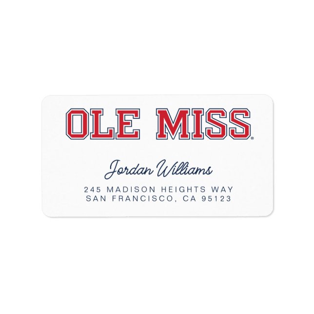 University of Mississippi | Ole Miss Wordmark Label (Front)