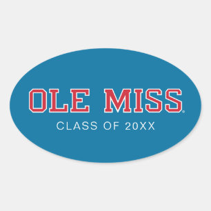 University of Mississippi Ole Miss Wordmark Oval Sticker