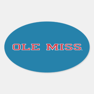University of Mississippi   Ole Miss Wordmark Oval Sticker