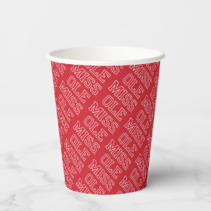 University of Mississippi Ole Miss Wordmark Paper Cups