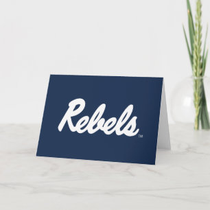 University of Mississippi   Rebels Script Card