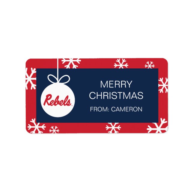 University of Mississippi | Rebels Script Label (Front)