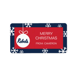 University of Mississippi   Rebels Script Label