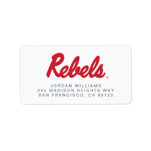 University of Mississippi Rebels Script Label