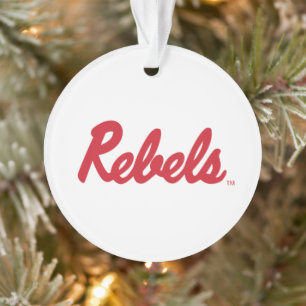 University of Mississippi Rebels Script Ornament