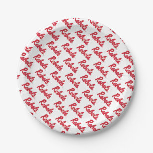 University of Mississippi Rebels Script Paper Plate
