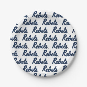 University of Mississippi   Rebels Script Paper Plate