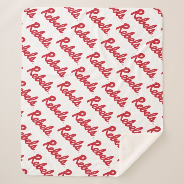 University of Mississippi | Rebels Script Sherpa Blanket (Front)