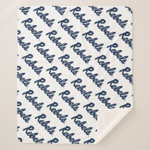 University of Mississippi   Rebels Script Sherpa Blanket