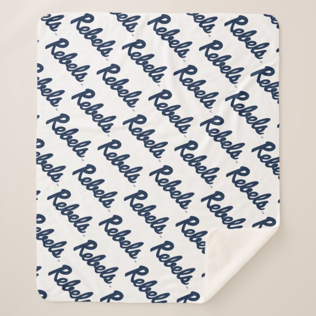 University of Mississippi | Rebels Script Sherpa Blanket (Front)