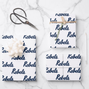 University of Mississippi   Rebels Script Wrapping Paper Sheet