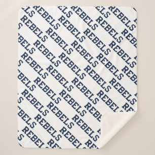 University of Mississippi Rebels Wordmark Sherpa Blanket