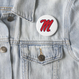University of Mississippi Script M 3 6 Cm Round Badge