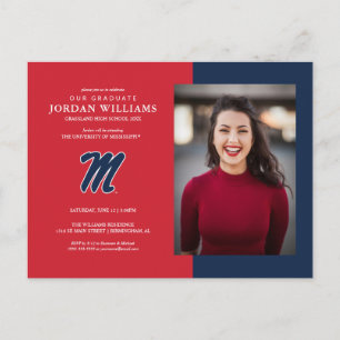 University of Mississippi Script M Announcement Postcard
