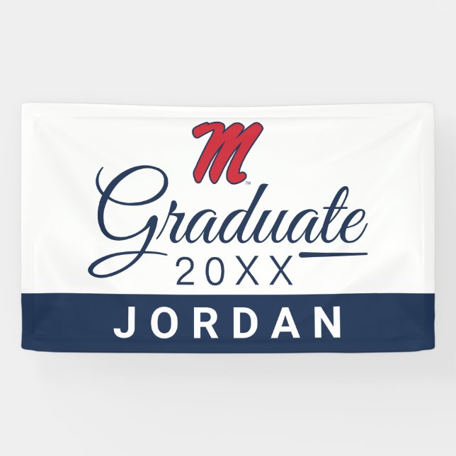 University of Mississippi | Script M Banner (Horizontal)