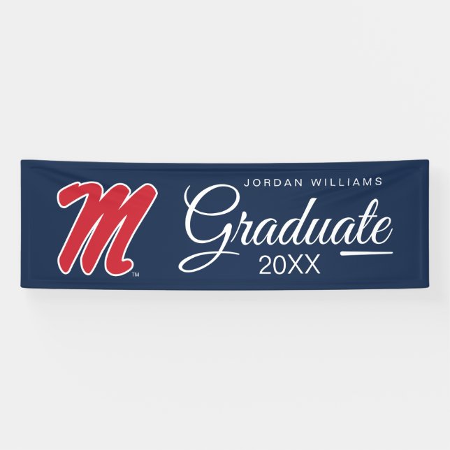 University of Mississippi | Script M Banner (Horizontal)