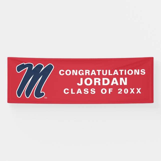 University of Mississippi | Script M Banner (Horizontal)