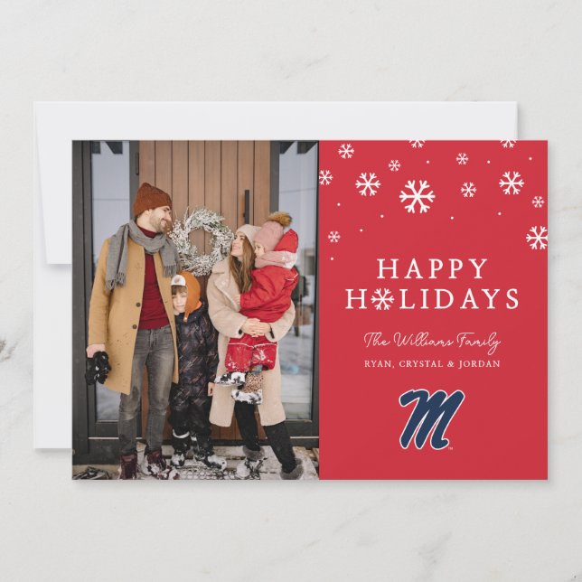 University of Mississippi | Script M Holiday Card (Front)