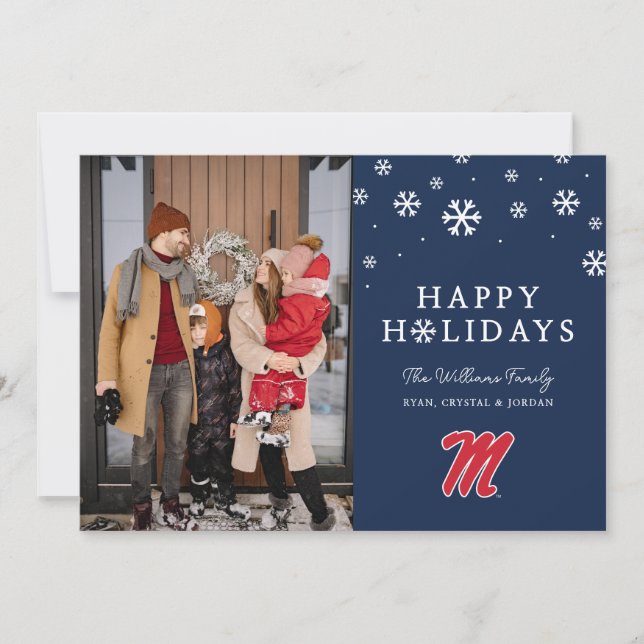 University of Mississippi | Script M Holiday Card (Front)