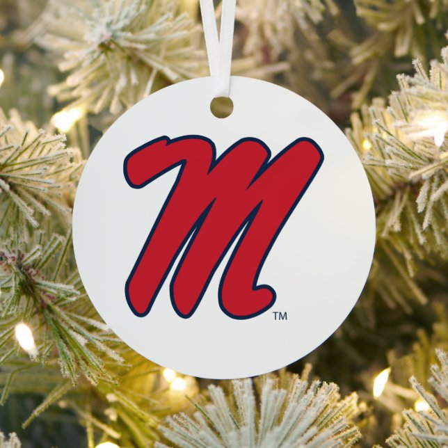 University of Mississippi | Script M Metal Tree Decoration (Insitu)