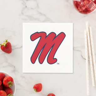 University of Mississippi   Script M Napkin