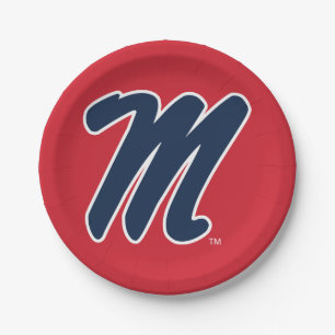 University of Mississippi   Script M Paper Plate