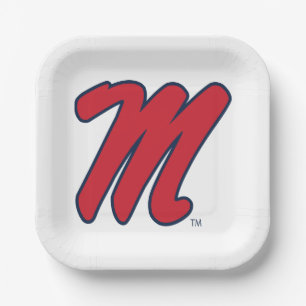 University of Mississippi   Script M Paper Plate