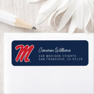 University of Mississippi   Script M Return Address Label