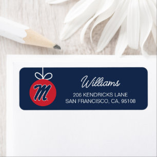 University of Mississippi   Script M Return Address Label
