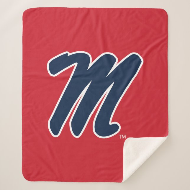 University of Mississippi | Script M Sherpa Blanket (Front)