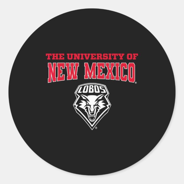 University Of New Mexico Unm Lobos Ncaa Unm&#   Classic Round Sticker (Front)