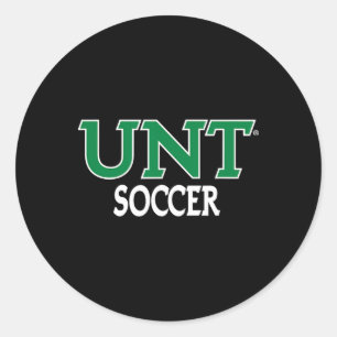 University Of North Texas Soccer Apparel Sports Fa Classic Round Sticker