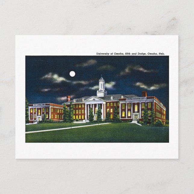 University of Omaha, Nebraska Postcard (Front)