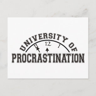 University of Procrastination Postcard