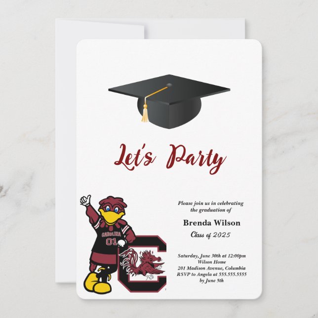 University of South Carolina Cocky Invitation (Front)