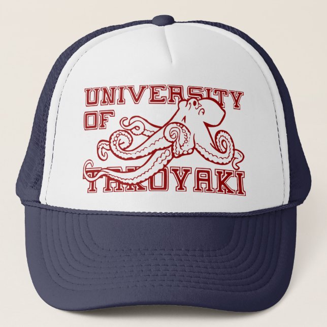 University of Takoyaki Japanese octopus funny Trucker Hat (Front)