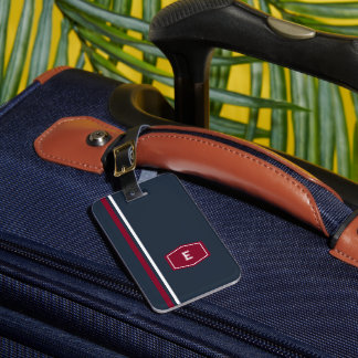 University school style Monogram Luggage Tag