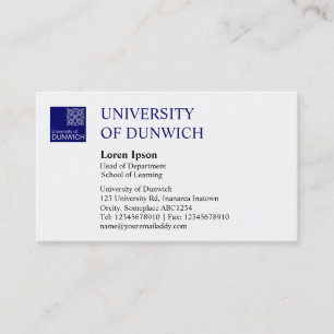 University Style - Deep Navy Business Card