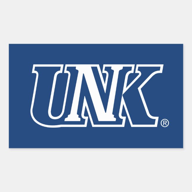 UNK | University of Nebraska at Kearney Rectangular Sticker (Front)