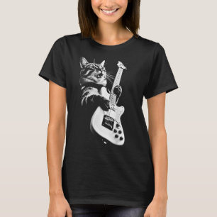 Unknown Designer Rock Cat Playing Guitar - Funny G T-Shirt