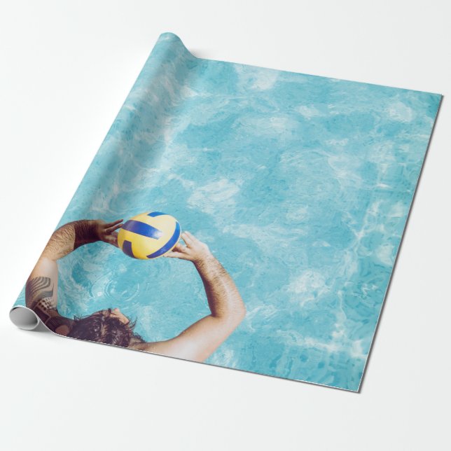 Unknown person playing beach volleyball wrapping paper (Unrolled)