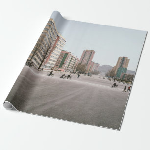 UNKNOWN PERSONS DRIVING BICYCLE WRAPPING PAPER