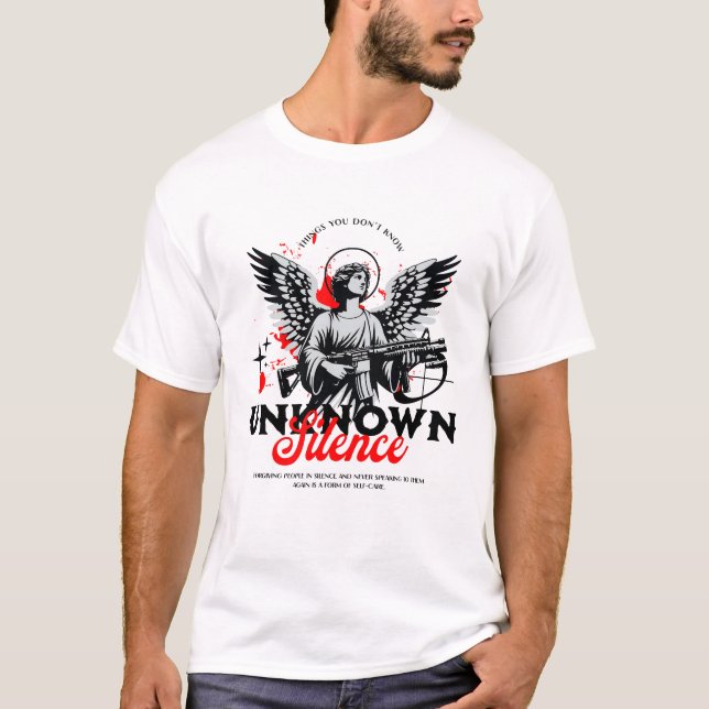 Unknown Silence Armed Angel Graphic Tee (Front)
