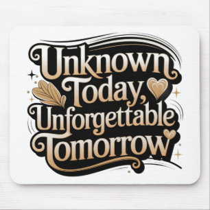 Unknown Today, Unforgettable Tomorrow Mouse Pad